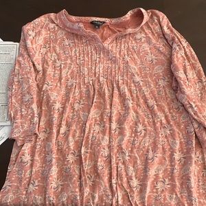 Lucky Brand size 3x printed 3/4 sleeve women’s top